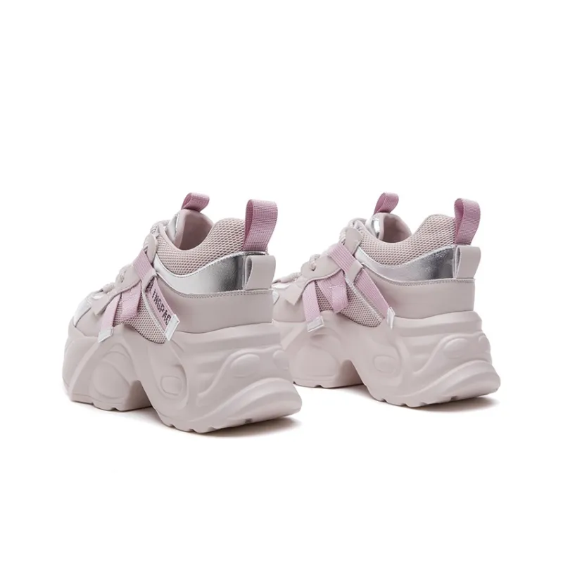 LINGPAO Lightweight Height Increasing Low-Top Chunky Sneakers Women's-14