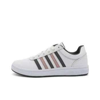 KSWISS Court Cheswick Slip Resistant Shock Absorbers Low Top Skateboard Shoes Women's White Pink Gray