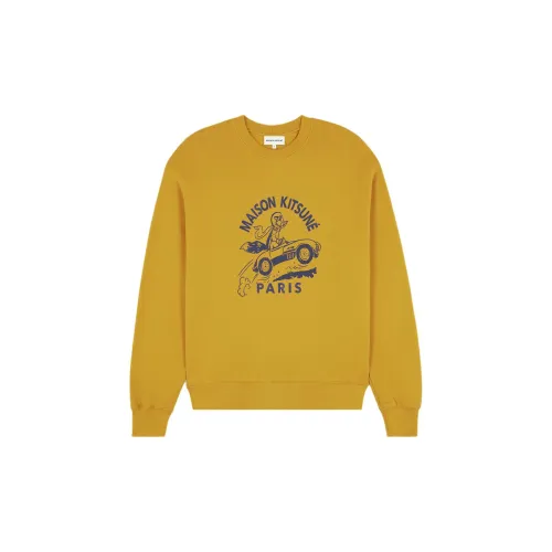 Maison Kitsune Sweatshirts Men Mustard Yellow