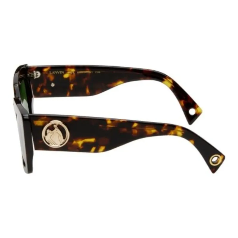 Lanvin Acetate Irregular Shape Sunglasses Unisex Tortoiseshell-2