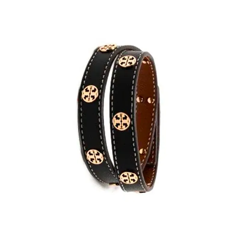 TORY BURCH Leather Wristbands Women's Black-1