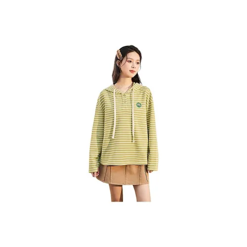 Tonlion Sweatshirts Women's Spring Green