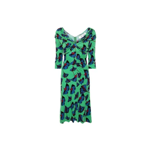 DVF Diane Von Furstenberg Long-Sleeved Dresses Women's Green