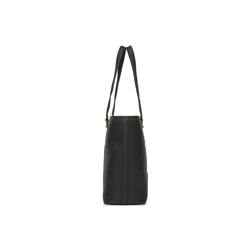 LOVE MOSCHINO Polyurethane Tote Bag, Shopping Bag, Shoulder Bag, Handbag Women's Black-1