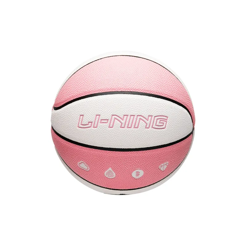 LiNing PU Basketball Pink/White Size 6 Training Unisex-0