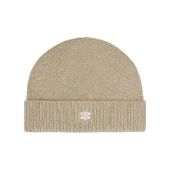 CELINE Triomphe Beanie In Wool And Cashmere