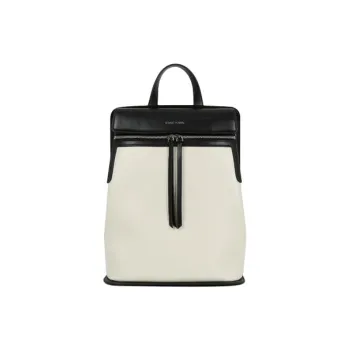STAR TOWN Microfiber Synthetic Leather Backpack Tubas Unisex Black And White Mousse/Birch Tea Gray