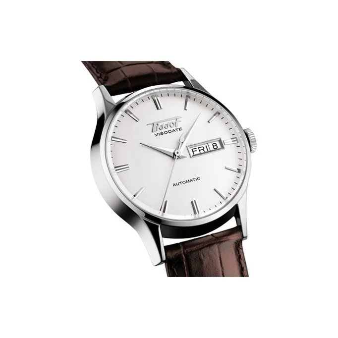 TISSOT Automatic Mechanical Movement Men's Watches Watch 40mm White Dial Stainless Steel Watch Case Leather Watch Bands-2