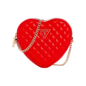 GUESS Litchi Grain Artificial Leather Handbag Shoulder Bag Crossbody Bag Women's Red