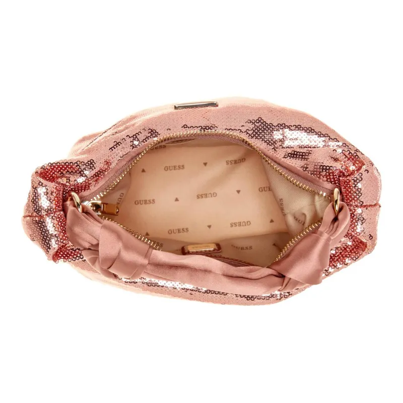 GUESS Sequins Shoulder Bag Crossbody Bag Handbag Women's Metal Pink-3