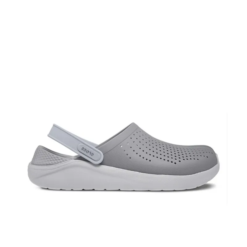 Crocs LiteRide Flash Shoes Smoke Grey White Sandals-1