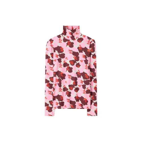 St. John Floral-print Roll-neck Top