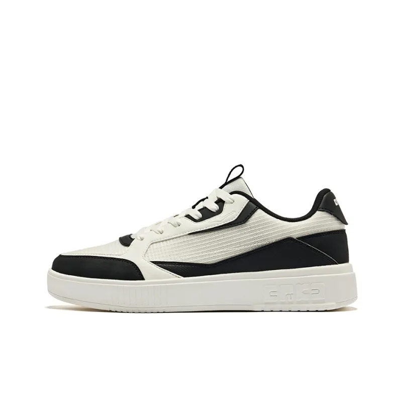 Erke Semi Summer 2.0 Slip Resistant Cushioning Abrasion Resistant Low Top Skateboard Shoes Men's White Black-0