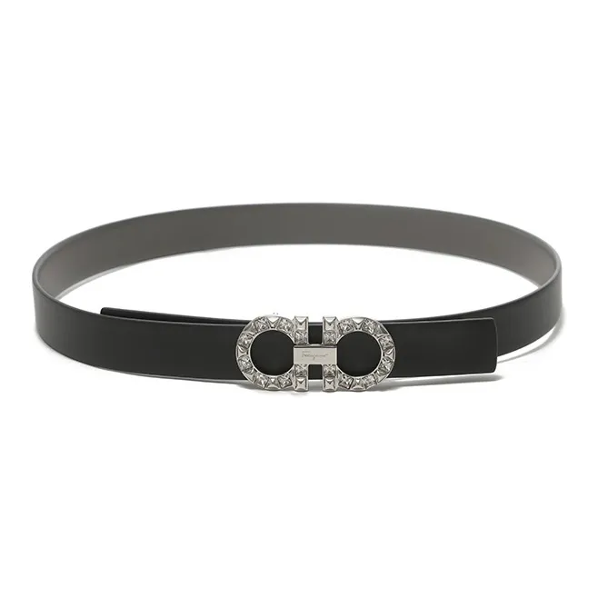 FERRAGAMO Non Trimable Double Sided Leather Belts Women's 2.5cm-2