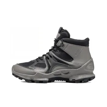 Ecco Striding C Cushioning, Wear Resistant Mid Top Sports Casual Shoes Men's Warm Gray