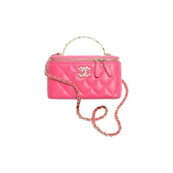 CHANEL Lambskin Shoulder Bag, Crossbody Bag, Handbag Women's Fuchsia