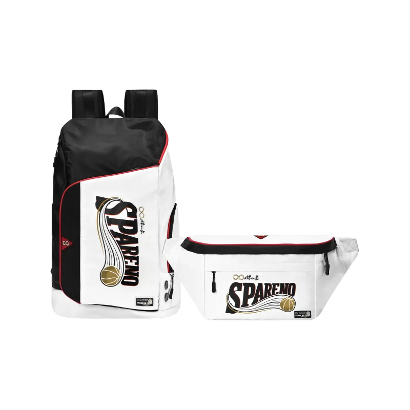 8atheist Sparenopains X DRA Collaboration Polyester Basketball Bag Backpack Large Size Unisex White-7