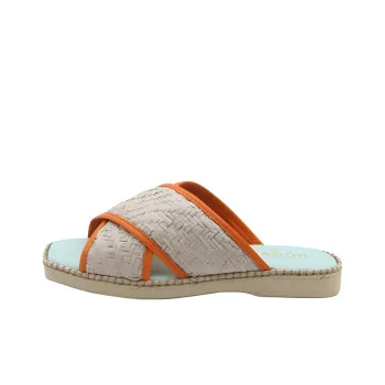 HOGAN Cross Strap Slides Women's