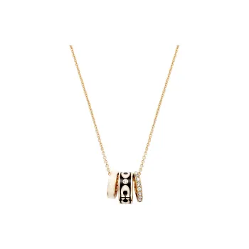 COACH Brass Necklaces Unisex Gold/Black