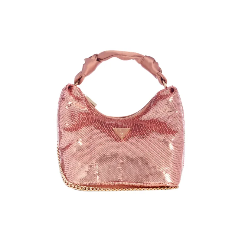 GUESS Sequins Shoulder Bag Crossbody Bag Handbag Women's Metal Pink-0