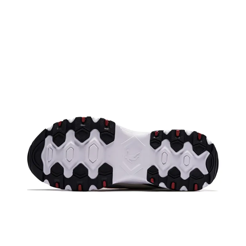 QIAODAN Shock Absorbers With Slip Resistant And Abrasion Resistant Properties Low Top Chunky Sneakers Men's Blue White-5