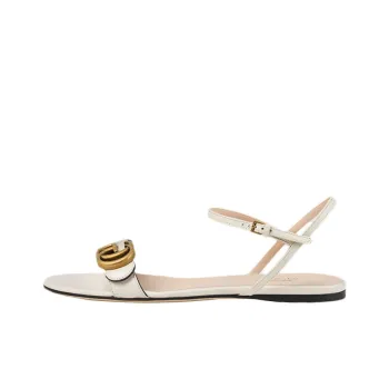 GUCCI Leather Sandal With Double G