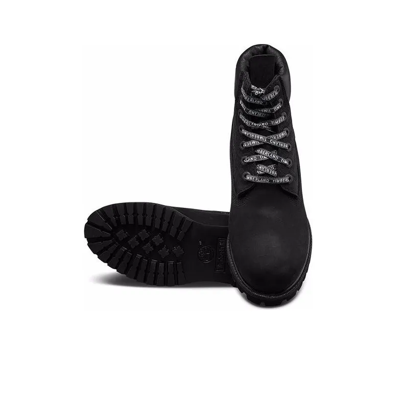 Timberland 6 Inch Premium Logo Wide Fit Boots 'Black Nubuck'-3