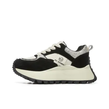 KEJIANNI Anti-Slip Wear-Resistant Low-Top Chunky Sneakers 5cm Women's