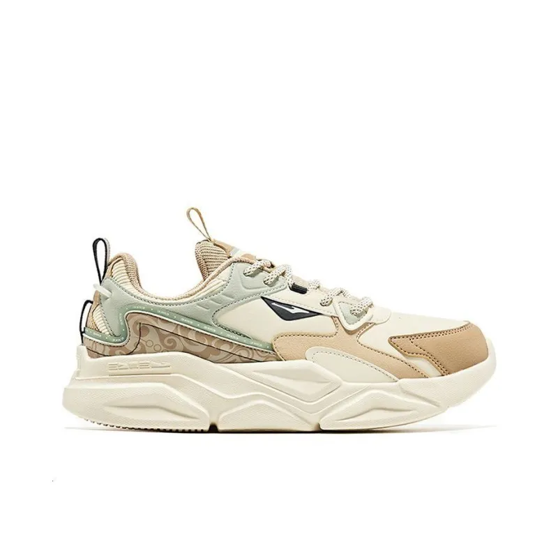 Erke Heartfelt Cushioning Anti Slip And Wear Resistant Low Top Sports Casual Shoes Men's Pink White-1