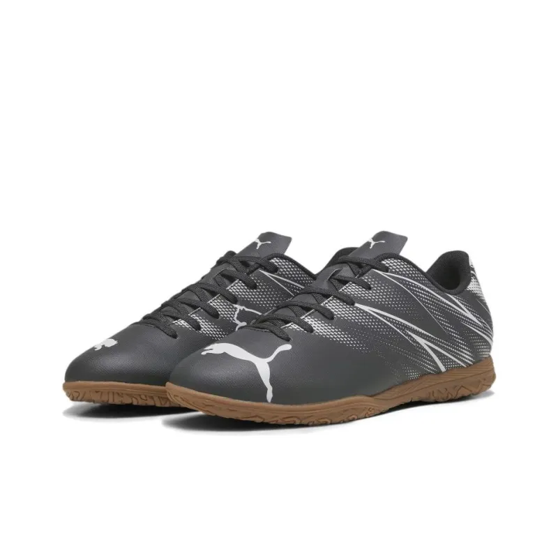 PUMA Attacanto IC/IN Cushioning, Wear Resistant Soccer Shoes Men's Black White-2