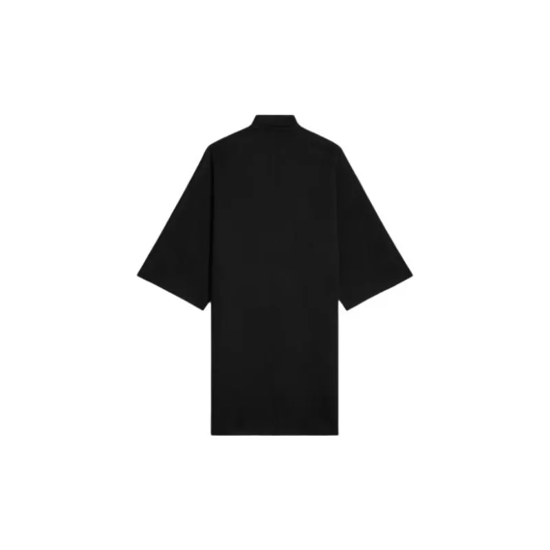 CELINE High Collar Cape In Double Face Cashmere Coat Women's Black-1