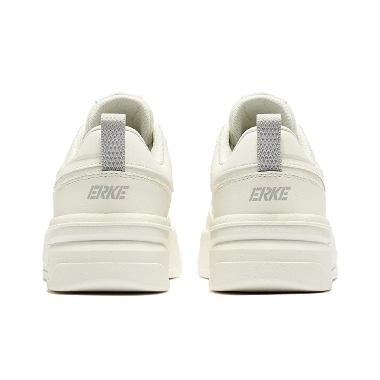 Erke Cool Play 2.0 Anti Slip Wear Resistant Low Top Skateboard Shoes Women's Microcrystal White-3