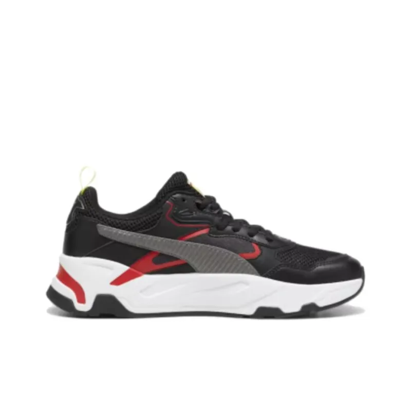 PUMA Scuderia Ferrari Cushioning, Wear Resistant Low Top Running Shoes Men's Black Red-1