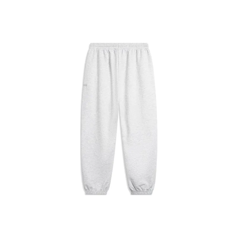 LiNing Chinese Culture Series Knitted Sports Pants Men's Heather Gray Dark Antarctic Gray-1