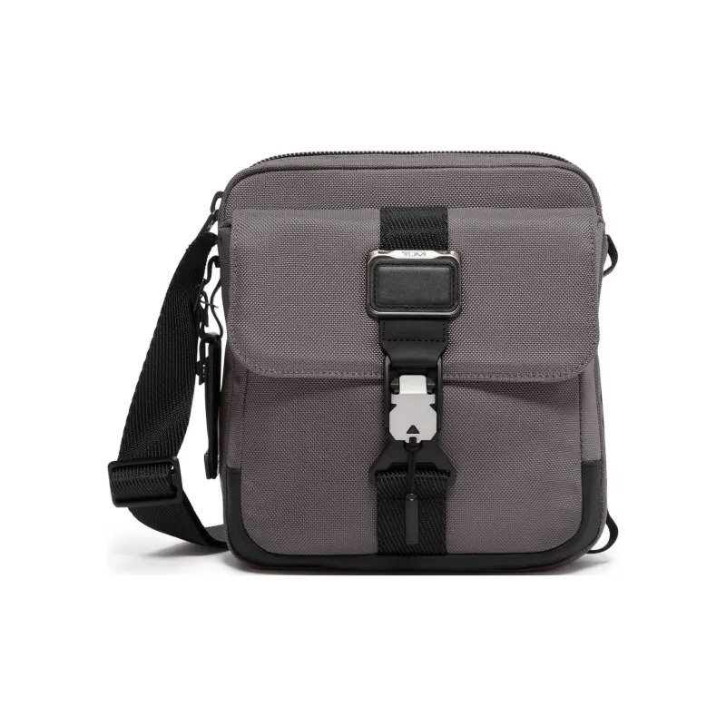 TUMI Alpha Bravo Nylon Shoulder Bag, Crossbody Bag Men's Charcoal Black-0