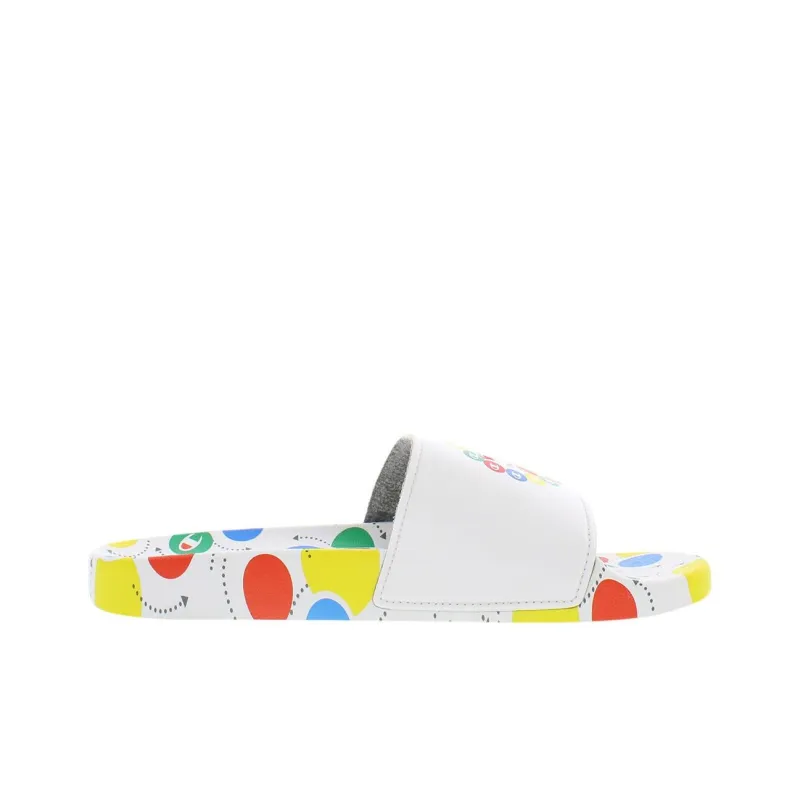 Champion Ipo Twister Aop Slide Slippers Men's White Yellow-1
