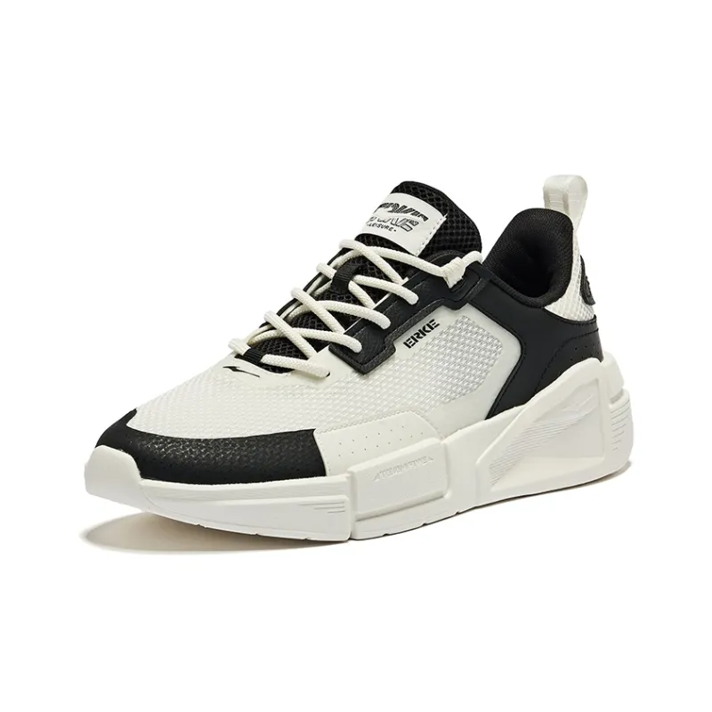 Erke Joyride 1.0 Breathable Slip-Resistant Low-Top Skateboard Shoes Women's Microcrystal White/Jet Black-2