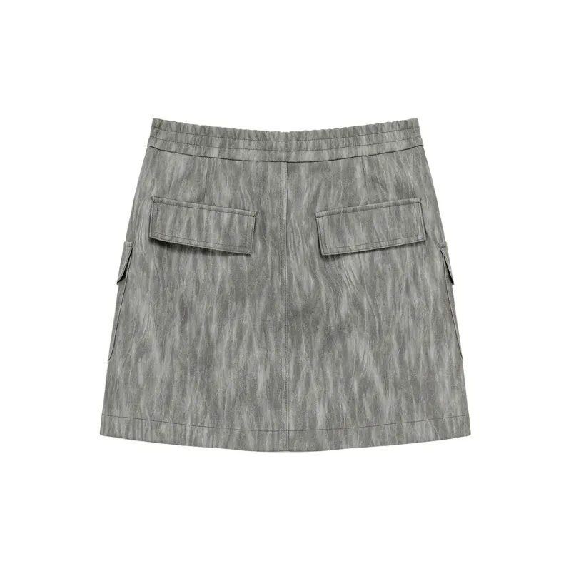 NO ONE ELSE Casual Short Skirts Women's Gray-1