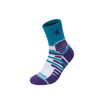 QIAODAN Basketball Socks Unisex 1 Pack Super Cyan/Spectral Purple