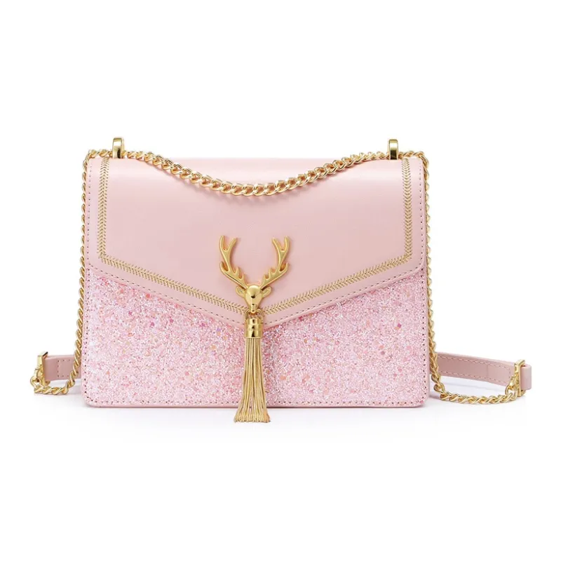 JUST STAR Leather Small Square Bag Envelope Bag Crossbody Bag Shoulder Bag Women's Multicolor-1