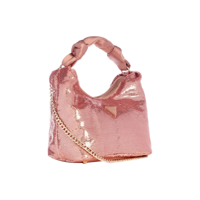 GUESS Sequins Shoulder Bag Crossbody Bag Handbag Women's Metal Pink-1