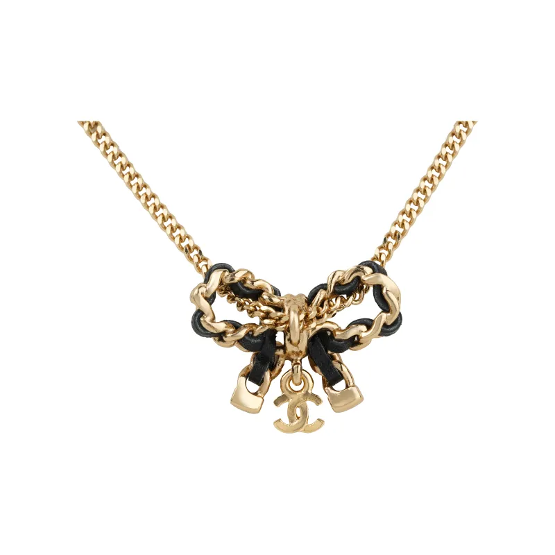 CHANEL Metal Necklaces Women's Yellow-1