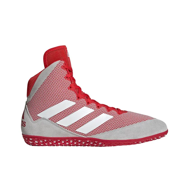 Adidas Mat Wizard 5 Cushioning Wear-Resistant High-Top Training Shoes Men's Red-1