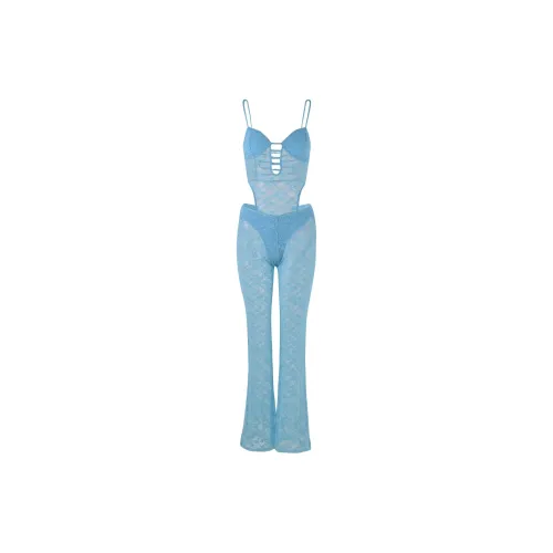 Tiger Mist Jumpsuits Women's Light Blue