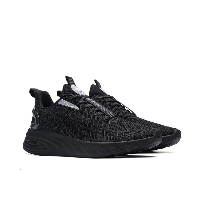Erke Chi Pan Α Fle Cushioning Anti Slip And Wear Resistant Low Top Running Shoes Men's Black-3