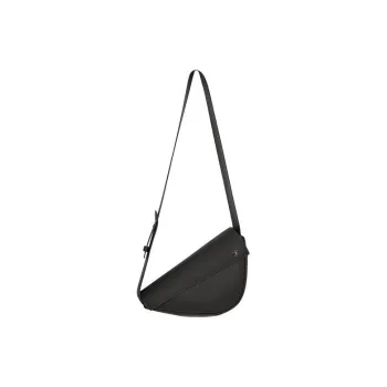 STAR TOWN Cow Leather Saddle Bag, Portable Crossbody Bag, Shoulder Bag Medium Size Women's Classic Black/Caramel Brown