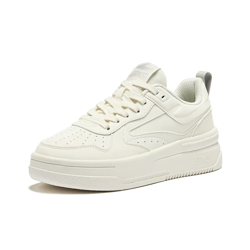 Erke Cool Play 2.0 Anti Slip Wear Resistant Low Top Skateboard Shoes Women's Microcrystal White-2