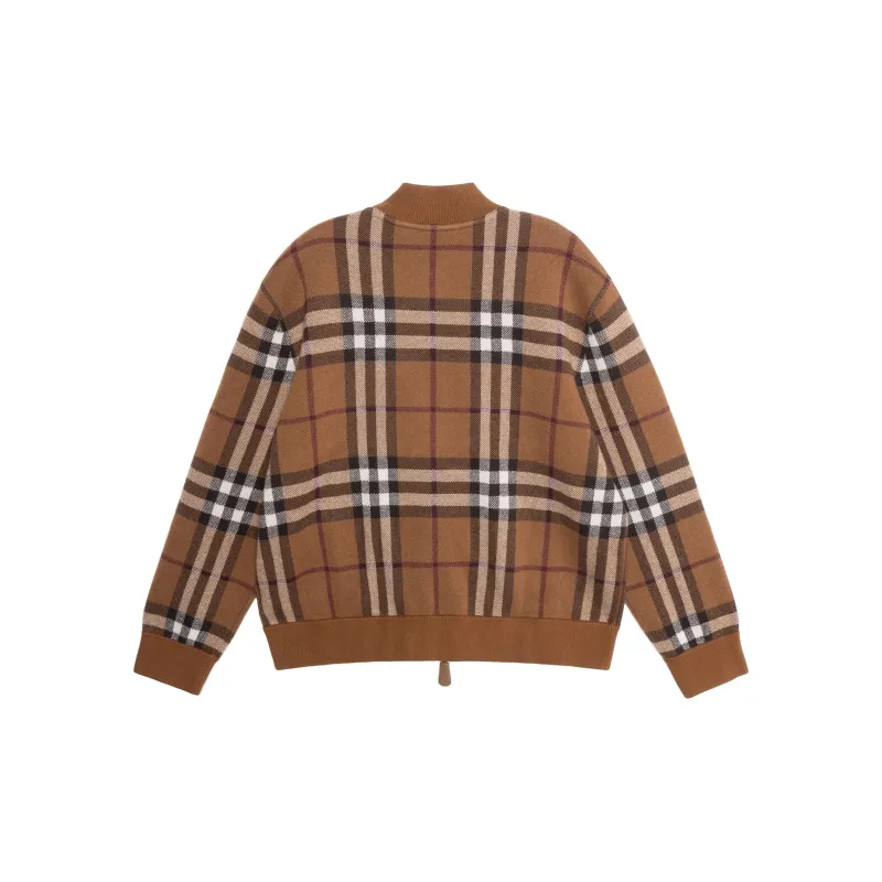 Burberry Checked Zip Up Jacket-1