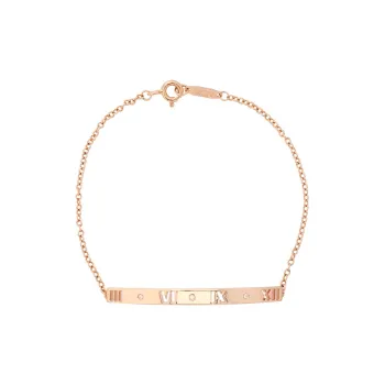 TIFFANY & CO. 18K Gold Rhinestone Embellished Stone Bracelets Women's