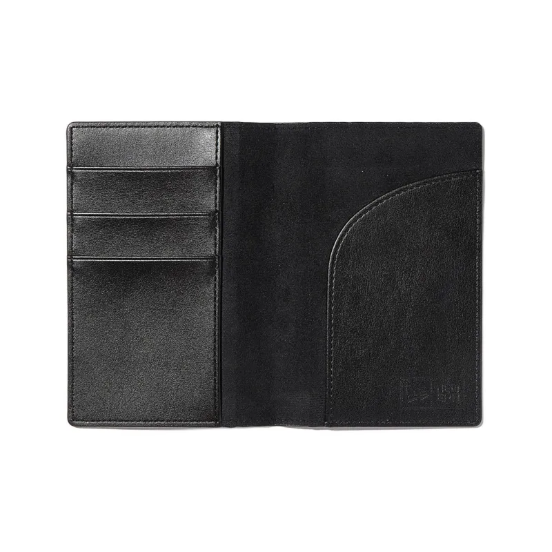 New Era Artificial Leather Passport Holder Wallet Unisex Black-1